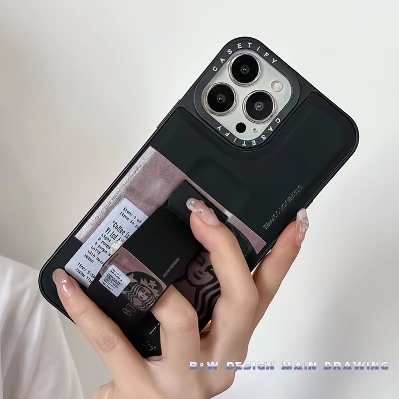 Ốp Điện Thoại Da + Silicon Họa Tiết Nhãn Đơn Giản Kèm Dây Đeo Cho iPhone 14 13 12 11 Pro MAX 14Pro 14Max IX XS MAX XR