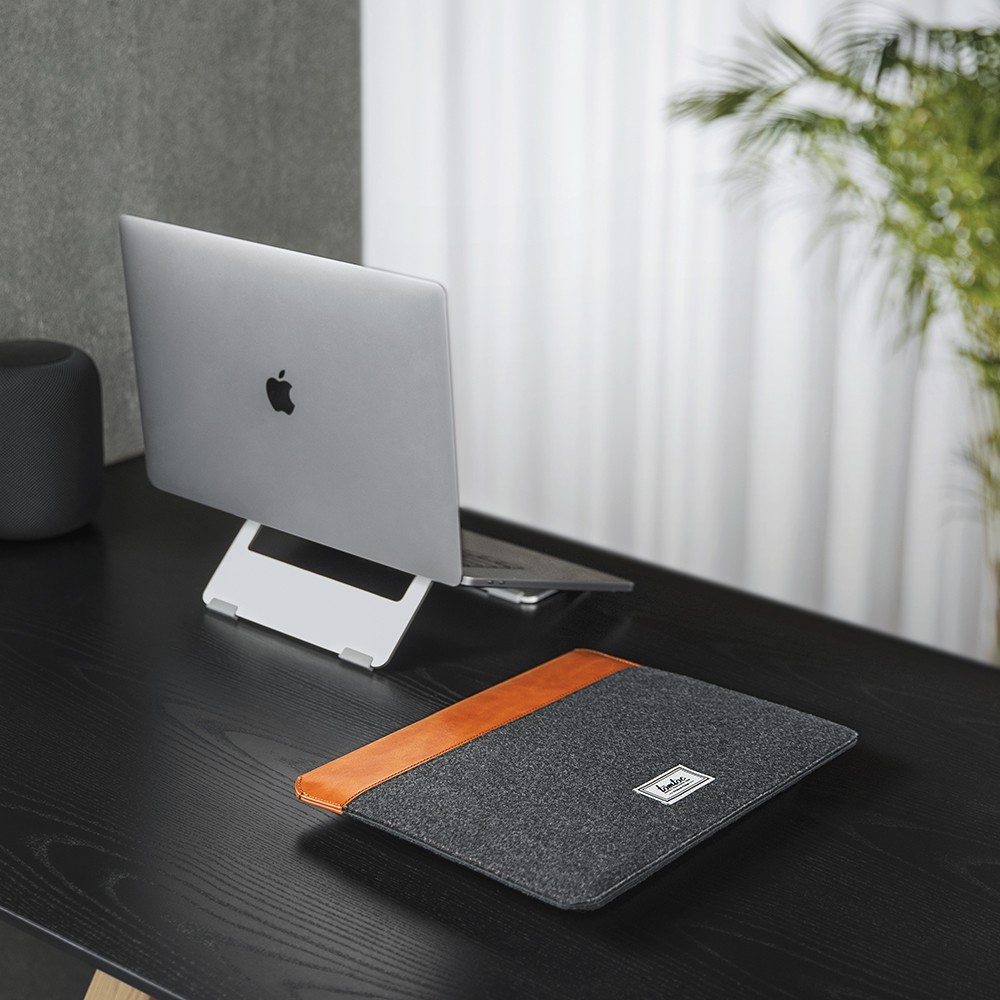 TÚI CHỐNG SỐC TOMTOC (USA) FELT & PU LEATHER FOR MACBOOK PRO/AIR 13″ NEW - H16-C02Y - HÀNG CHÍNH HÃNG