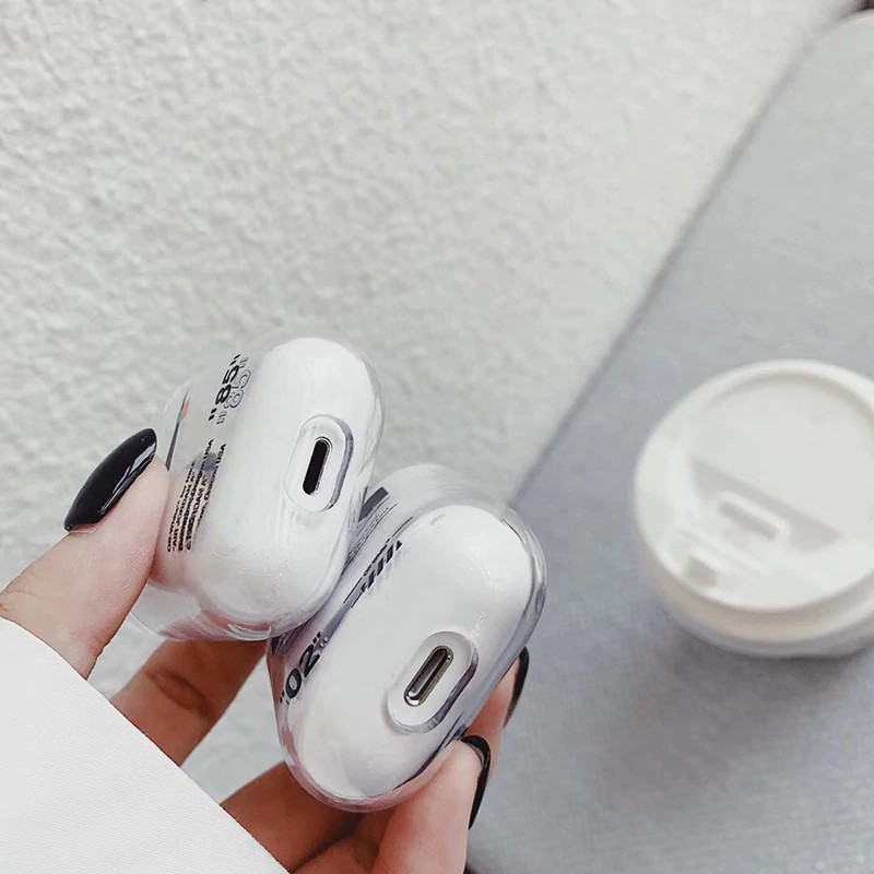 Vỏ bảo vệ cho hộp sạc tai nghe Airpods chất liệu silicon trong suốt cá tính
