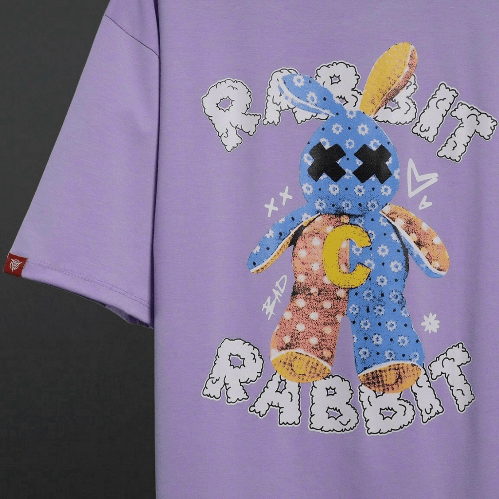1 KHẨU TRANG VẢI CHỐNG BỤI CAO CẤP DÙNG CHO ==Áo thun Unisex nam nữ tay lỡ form rộng thỏ GOOD RABBIT oversize vải cotton