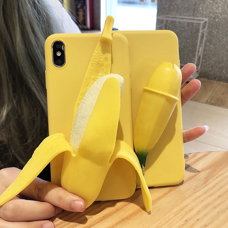 Release stress 3D Banana soft phone case for samsung s6 s7 edge s8 s9 s10 plus J2 J5 J4 PLUS J7 PRIME J3 PRO S20FE NOTE 20 ULTRA