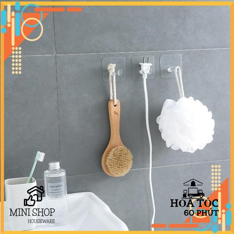 Móc Dán Tường 2 Tai Cao Cấp Kẹp Giữ Phích Cắm, Dây Điện, Kệ Đỡ Sạc Điện Thoại.