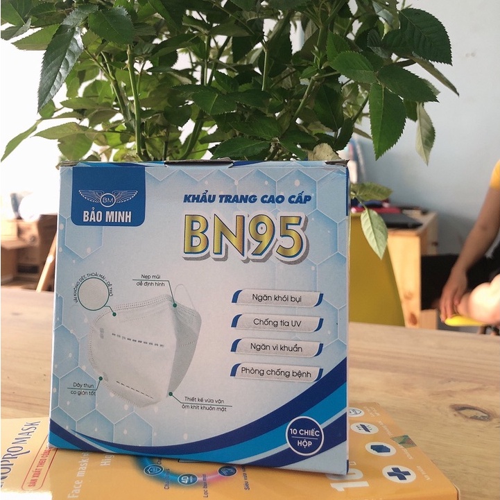 Hộp 10 Khẩu Trang Y tế BN95 Siêu Kháng Khuẩn Cấu Trúc 4D