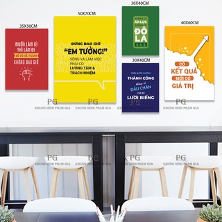 Tranh canvas tạo động lực/ Tranh phẳng tạo động lực, Tranh treo văn phòng tạo động lực - khung hình phạm gia PGĐL1607