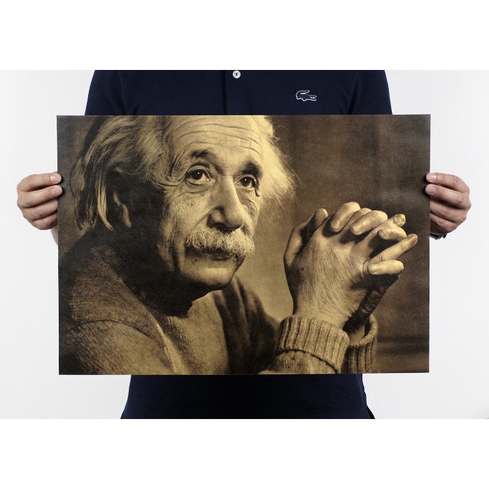 Poster tranh treo tường  Albert Einstein 35x51 retro vintage