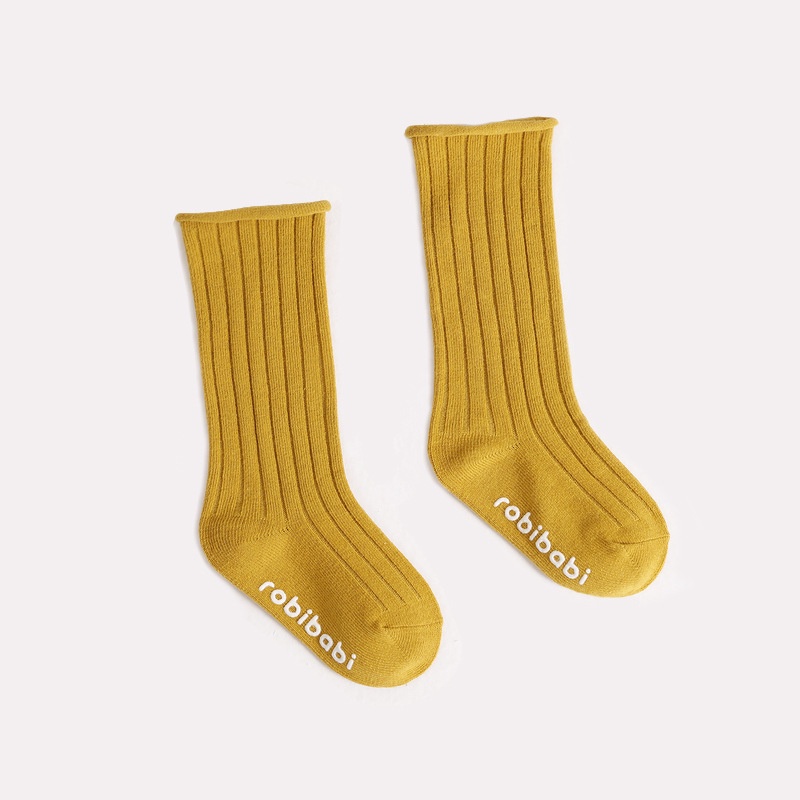 Vớ cotton dệt kim mềm mại cổ cao chống trượt đáng yêu dành cho trẻ sơ sinh 0-2 tuổi