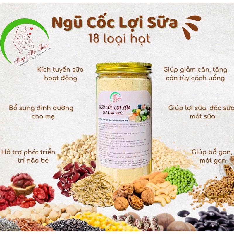 NGŨ CỐC LỢI SỮA CAO CẤP ( 18 loại hạt) HANDMADE