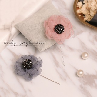 Trâm cài áo handmade hoa voan
