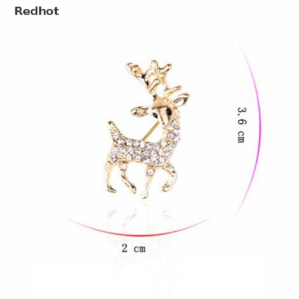 Ghim cài áo hình nai đính đá lấp lánh thời trang