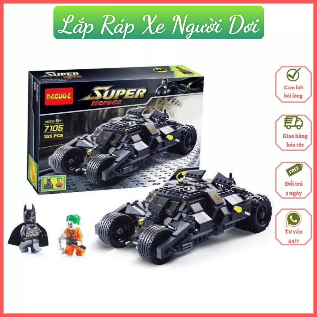 Lắp Ráp xếp hình 7105 : xe oto Batman người dơi