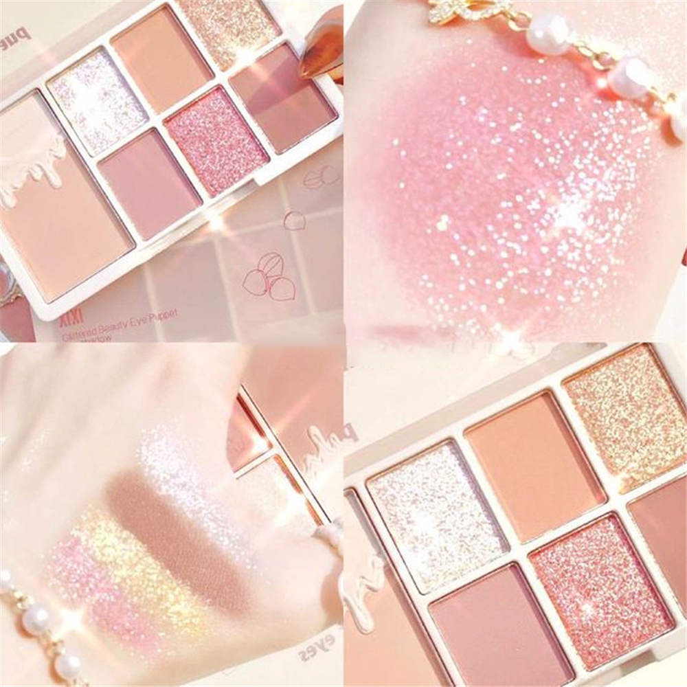 Bảng phấn mắt XIXI 7 màu tông lì và nhũ ngọc trai trang điểm lâu trôi | BigBuy360 - bigbuy360.vn