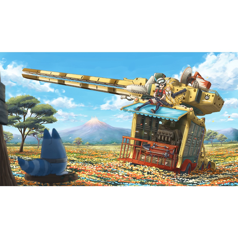 Poster A3 dán tường Anime, decal 30x42 trang trí có keo Kemono Friends Wallpapers 1