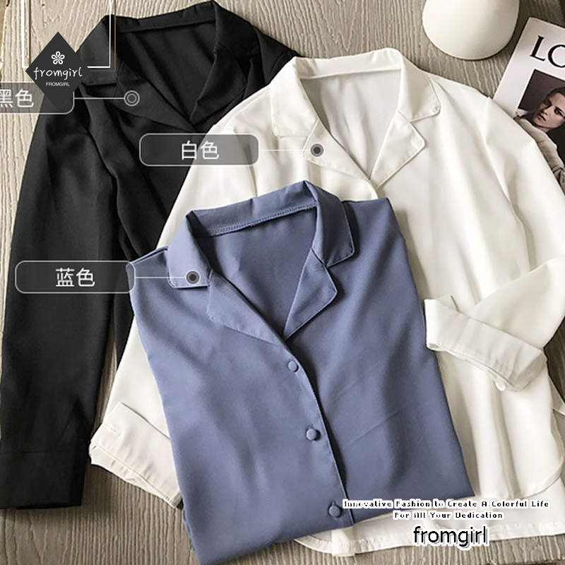 NEW Áo Sơ Mi Voan Cổ Tim Phong Cách Retro 2020 Cho Nữ