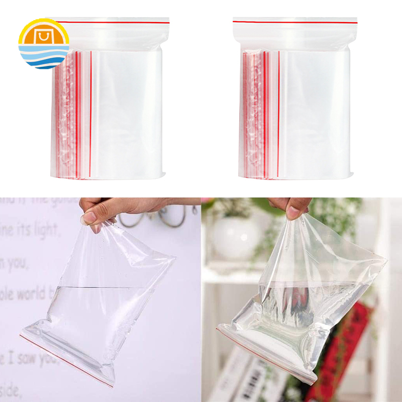 Bộ 100 túi zip trong suốt đựng thực phẩm tiện lợi cho nhà bếp