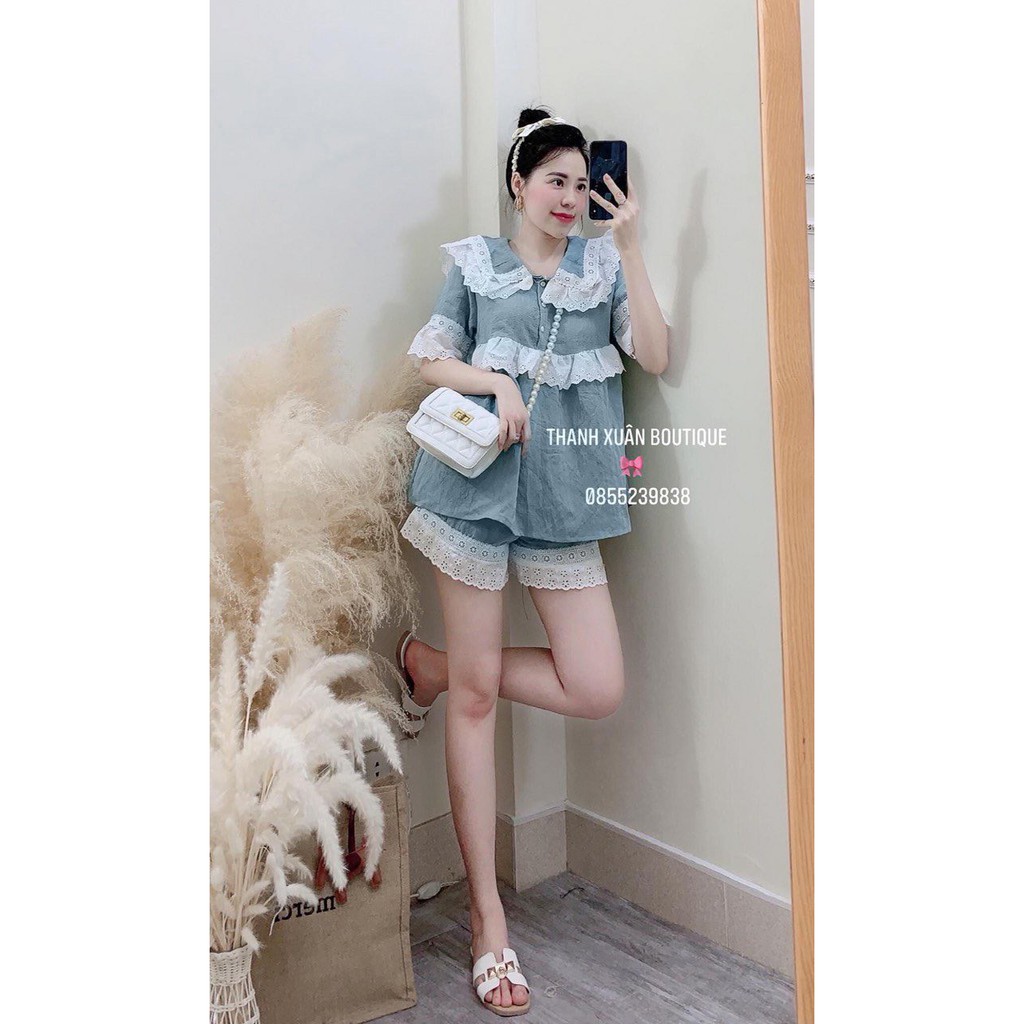 Set Đũi Cổ Sen Ren Bèo Tầng Siêu Hot | BigBuy360 - bigbuy360.vn