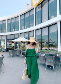 Jumsuit ống rộng 2 dây
