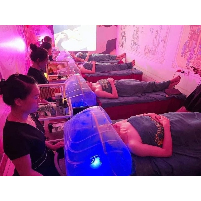 Chụp nhựa xông đầu bồn tai thỏ , bồn vuông