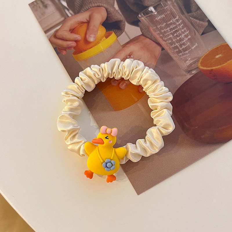 Dây Cột Tóc Bb Hình Chú Vịt Vàng Dễ Thương Xinh Xắn Cho Bé Gái