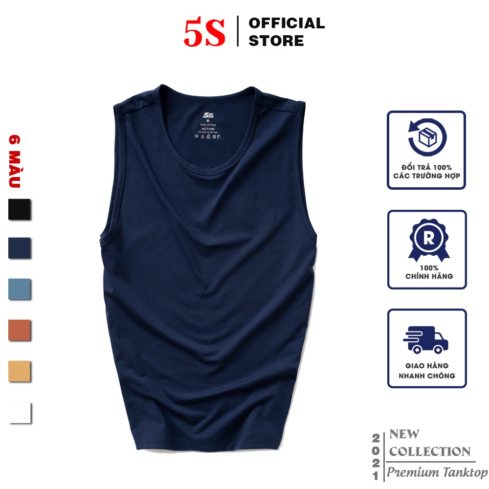 Áo Tank Top 5S (6 Màu), Chất Liệu Mềm Mại, Thoáng Mát, Co Giãn Tốt, Kiểu Dáng Thể Thao, Khỏe Khoắn (ATT22099-06)