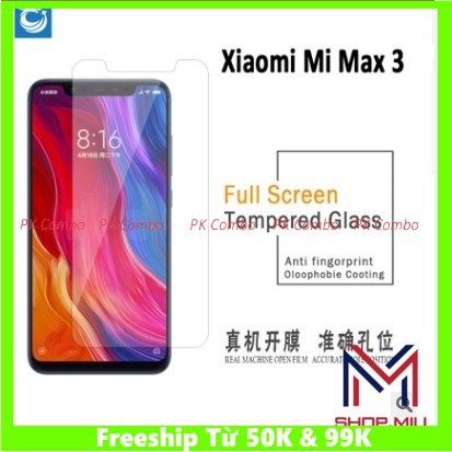 Combo Xiaomi Mimax 3 dán cường lực nano + dán cacbon tặng keo dán hở mép