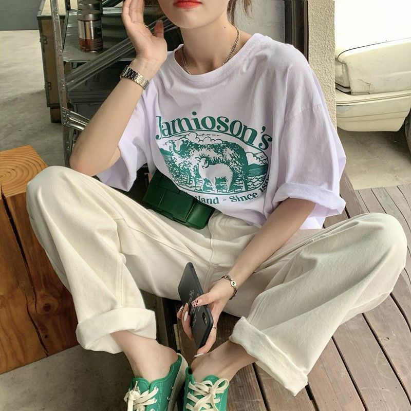 Áo Thun Tay Lỡ 100% Cotton Form Rộng Unisex Thời Trang Ulzzang