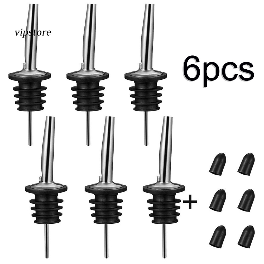 Set 6 Vòi Rót Rượu Bằng Thép Không Gỉ Tiện Dụng