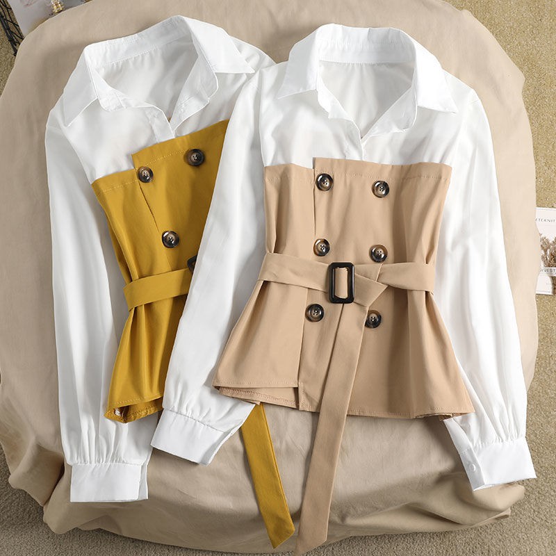 Áo Sơ Mi Nữ Tay Dài Cổ Bẻ Thời Trang Size S-2xl | BigBuy360 - bigbuy360.vn