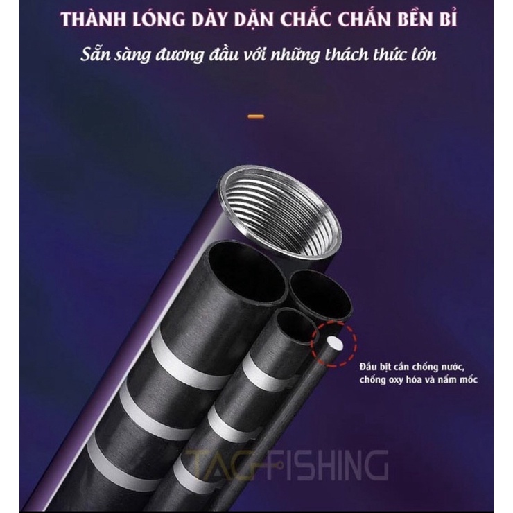 Cần câu tay Gama FX Khải Hoàn 6H19i tặng ngọn và áo bao hành 1 năm 2 lóng bất kì