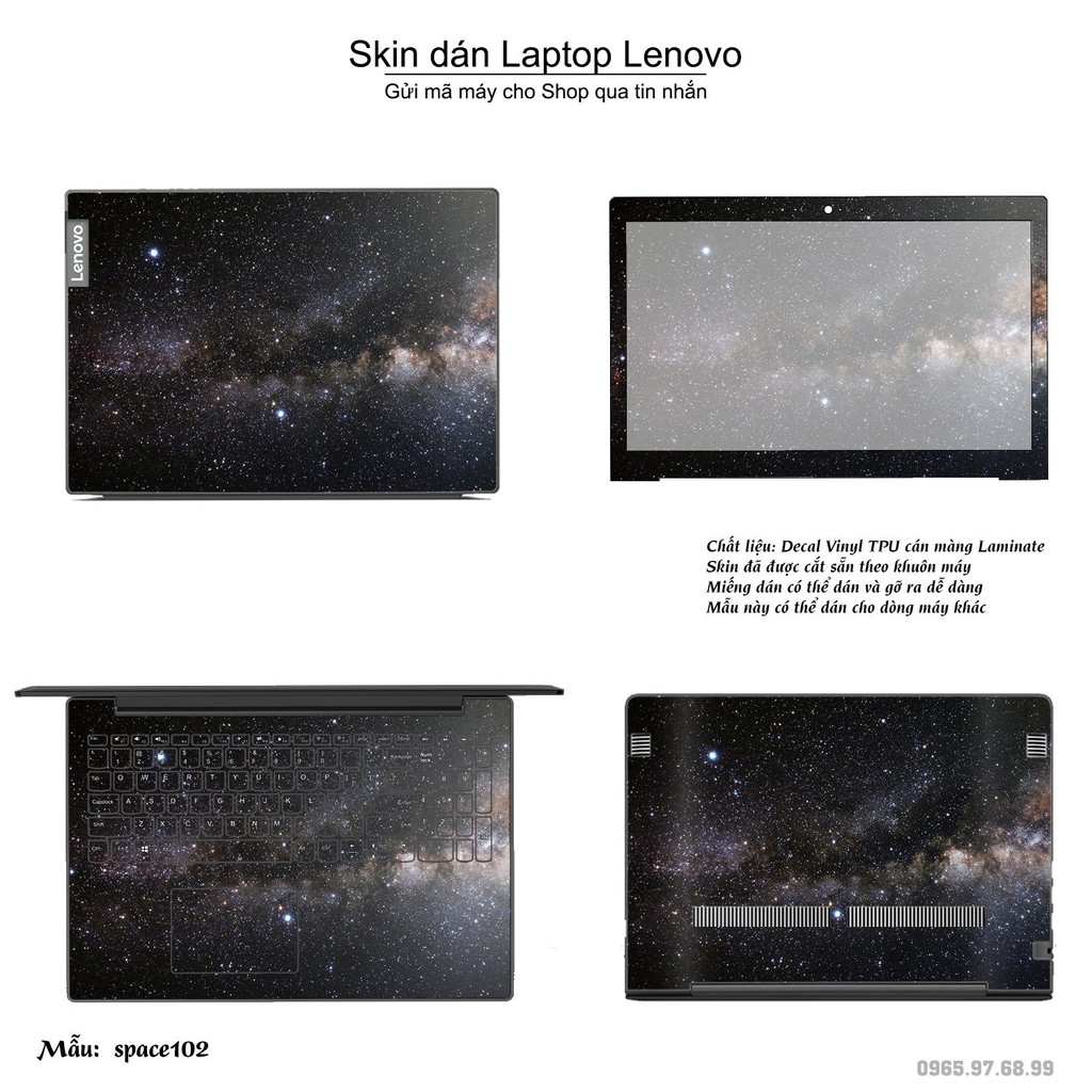 Skin dán Laptop Lenovo in hình không gian nhiều mẫu 17 (inbox mã máy cho Shop)