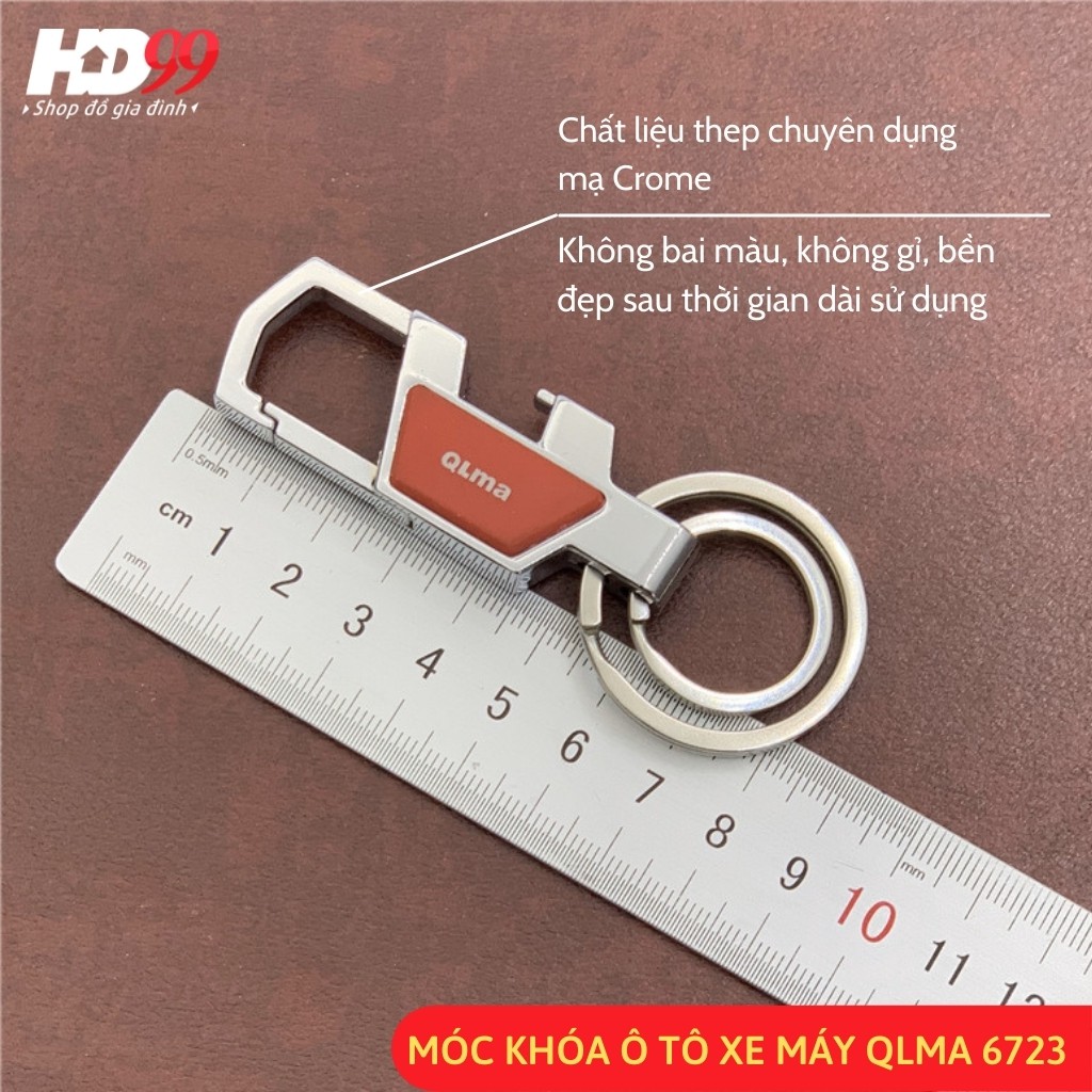 Móc Khóa Xe Máy Ô tô ️Cao Cấp QLMA 6723 | Từ Thép Cao Cấp Có chức năng mở Bia cực tiện dụng