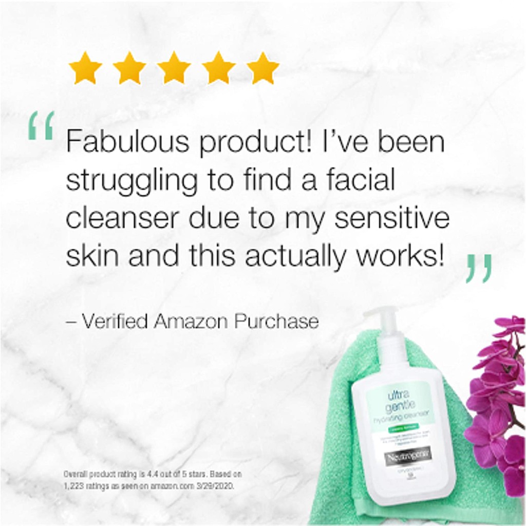 Sữa rửa mặt cho da khô, nhạy cảm Neutrogena Ultra Gentle Hydrating Daily Cleanser Creamy Formula 354ml