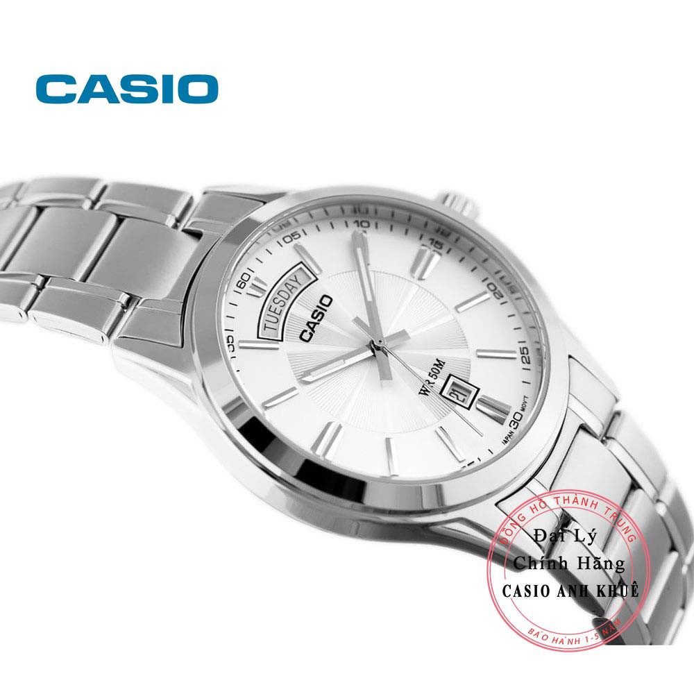 [Mã FARSBR243 giảm 15% đơn 249K] Đồng hồ nam Casio MTP-1381D-7AVDF dây kim loại