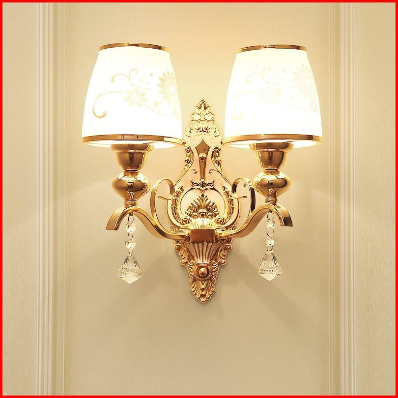Đèn Tường Trang Trí Phòng Khách, Phòng Ngủ,Cầu Thang T3065-2 Chất Liệu Hợp Kim Và Chao Thủy Tinh-Tặng Kèm Bóng Đèn Led