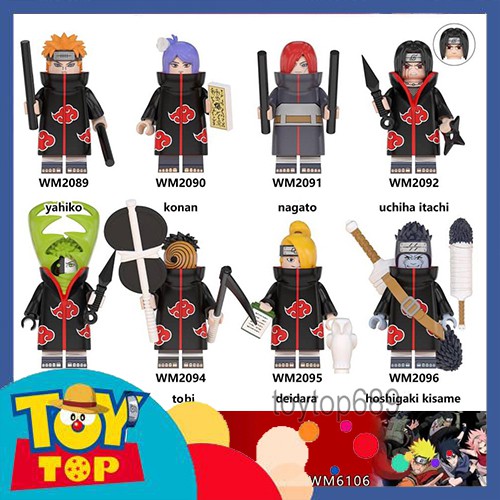 [Có sẵn][Một con] Minifigures đồ chơi Naruto Ninja - Akatsuki Sasuke Itachi Pain Obito ..hãng WM mã WM6105 WM6106