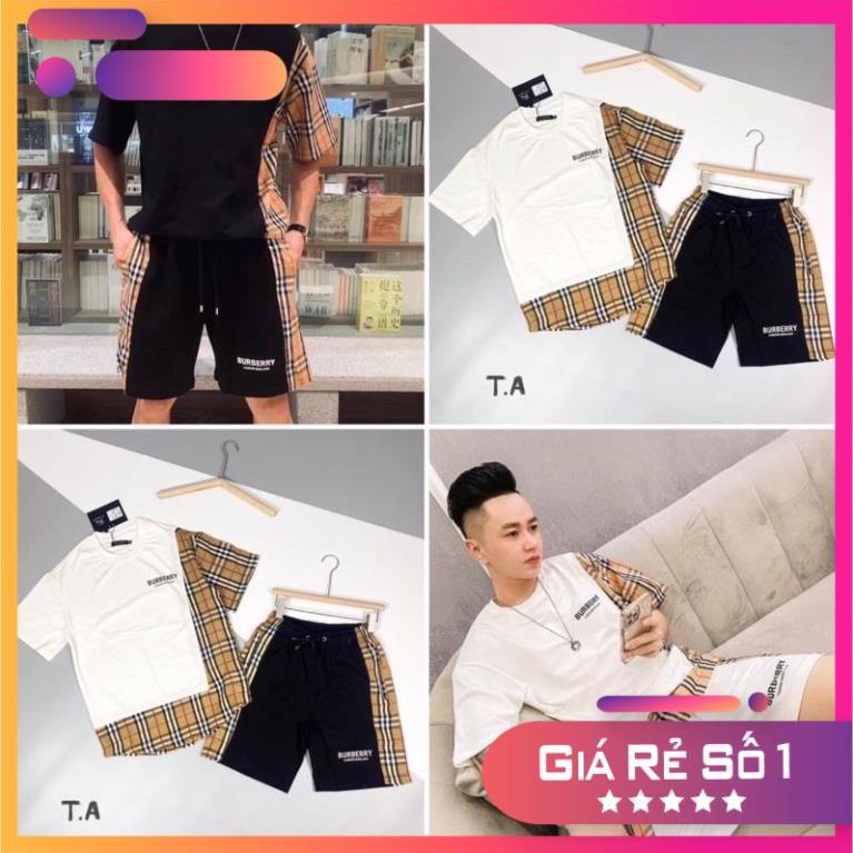 [NEW] Bộ quần áo hè nam nữ cộc tay phối BBR cực hót.Sẵn sll tại shop