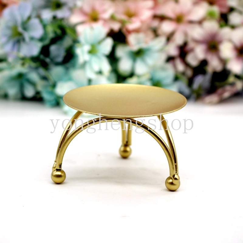 Giá Đỡ Nến Hình Tròn Bằng Sắt Thiết Kế Độc Đáo Trang Trí Bàn Làm Việc
