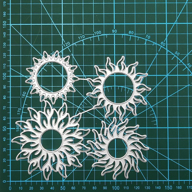 Khuôn cắt kim loại hình mặt trời DIY trang trí lưu bút