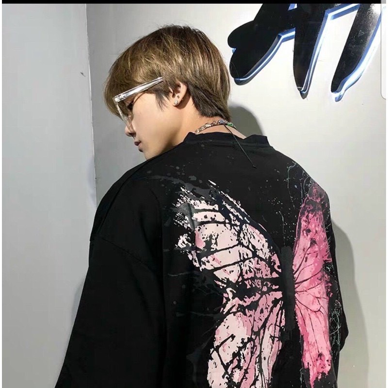 [Mã SKAMSALE06 giảm 10% tối đa 100K đơn 150K] Áo thun unisex from rộng cổ tròn tay lỡ freesize 38 - 70kg áo bướm | BigBuy360 - bigbuy360.vn