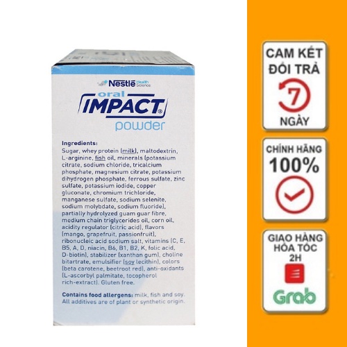 Sữa Oral Impact Powder dinh dưỡng cho người ung thư hộp 370gr