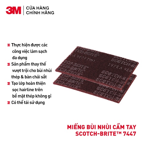 Miếng bùi nhùi cầm tay 3M Scotch-Brite™ 7447