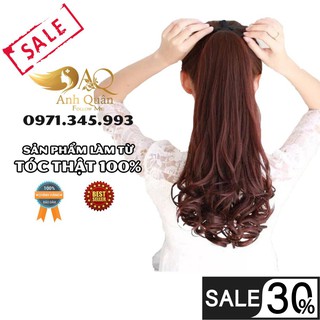 Tóc cột nữ, Cột tóc nữ Shop Tóc Anh Quân làm bằng tóc thật 100% kiểu dáng uốn xoăn xinh xắn