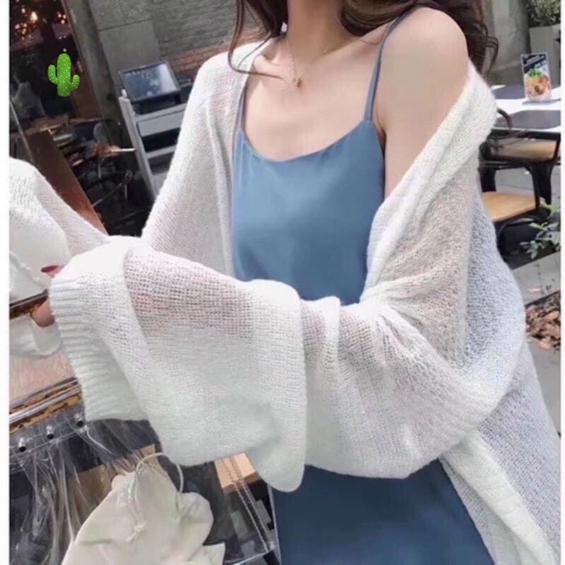Áo Khoác Len Mỏng Cardigan , Len Quãng Châu Đẹp , Phong Cách Tiểu Thư | BigBuy360 - bigbuy360.vn