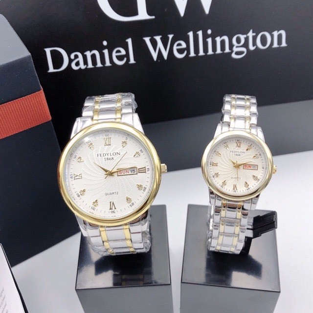 ĐỒNG HỒ NAM FEDYLON 1868 LỊCH ĐÔI DÂY KIM LOẠI CHÍNH HÃNG CAO CẤP