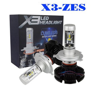 Bộ 2 Bóng đèn LED cao cấp siêu sáng X3-ZES chân H4 cho Ô tô Xe máy