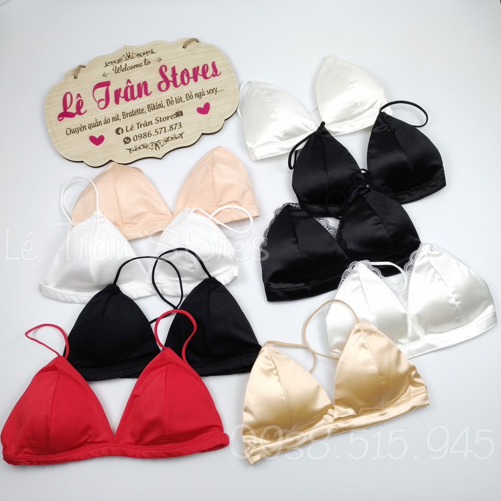 Bralette phi bóng viền ren cực sexy Bralette giá rẻ Áo lót đẹp