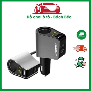 Tẩu sạc ô tô_h.yundai cao cấp sạc điện thoại led hiển thị điện
