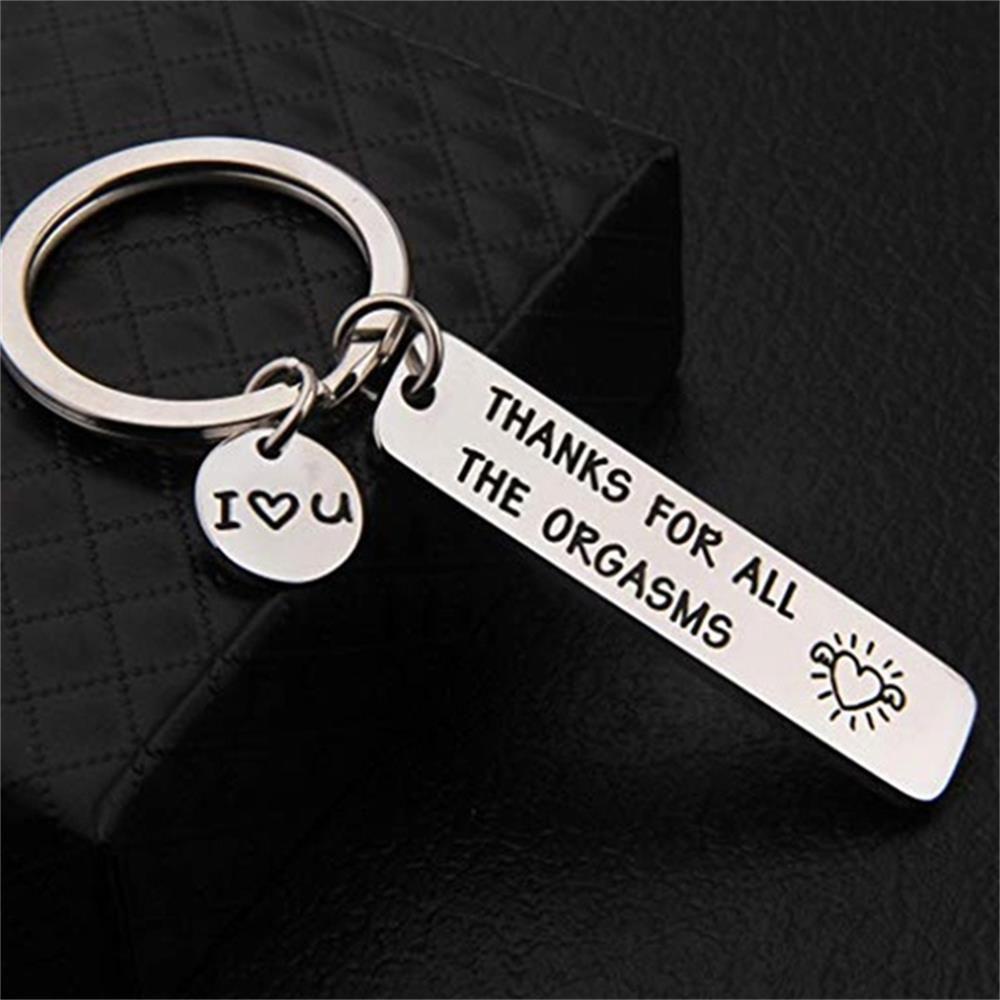 MELODG Cặp Móc Khóa Thép Không Gỉ I Love You for All The Orgasms