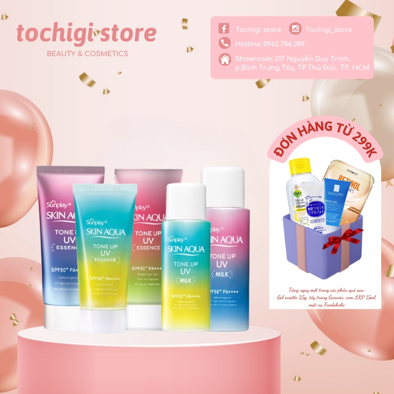 Kem chống nắng Sunplay Skin Aqua Tone Up UV Essence SPF50+ PA++++
