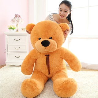 [Gấu bông Cao Cấp] - Teddy Lông Xù Cỡ 1m2 Nơ Ruy băng
