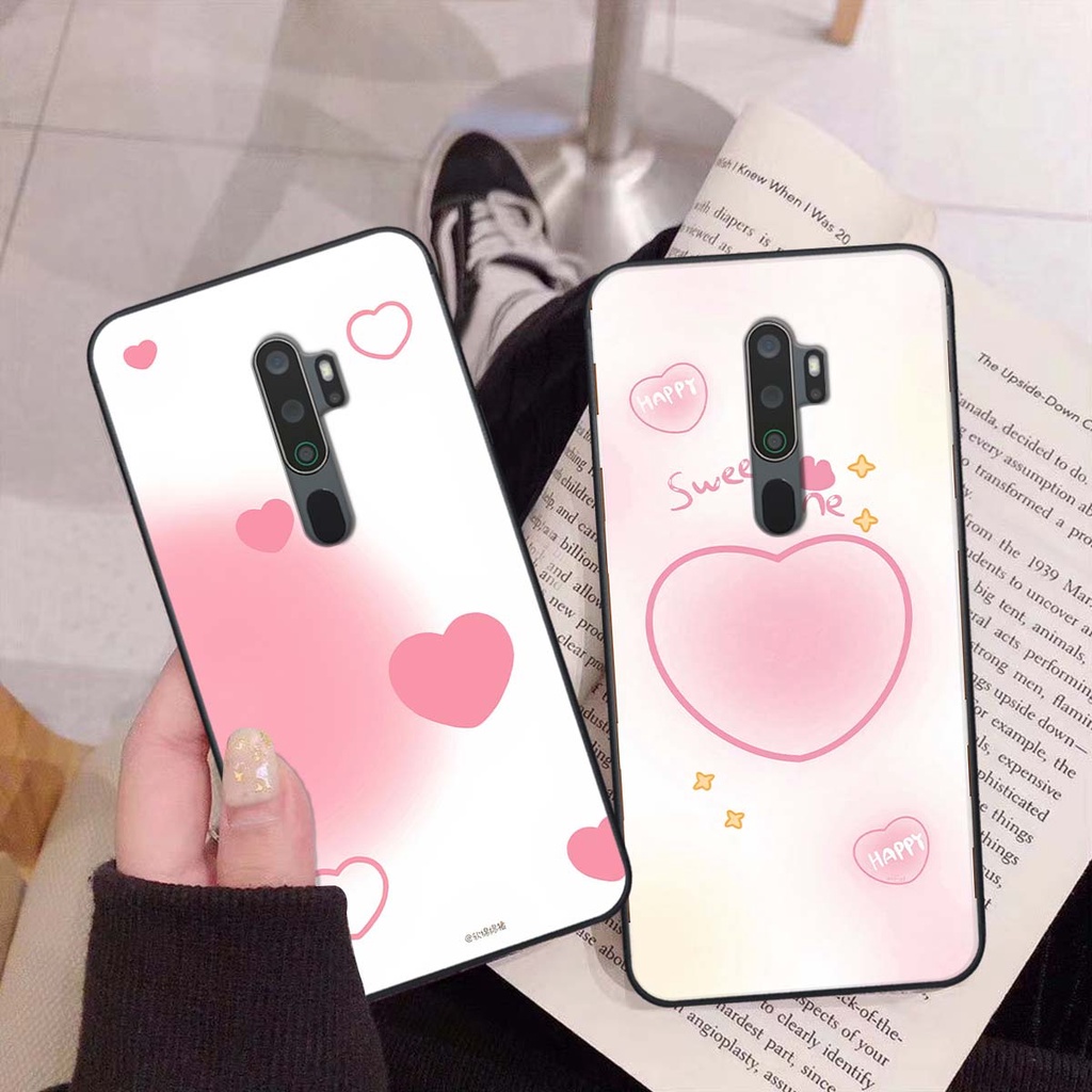 Ốp Oppo A5 2020 / A9 2020 in hình trái tim, caro kẹo ngọt đầy cá tính siêu đẹp siêu chất